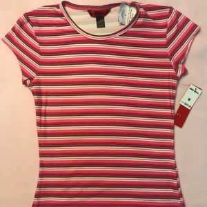 Pink Striped Soft T Shirt